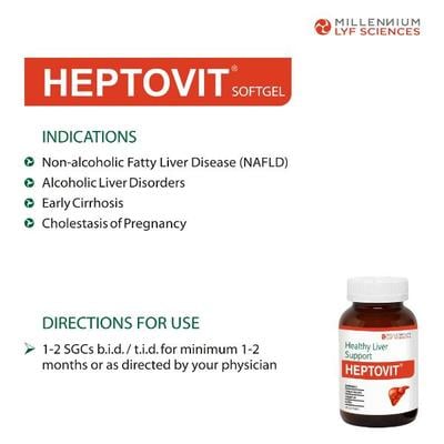Millennium Lyf Sciences Heptovit Ssoftgels 60's - Pure Herbs