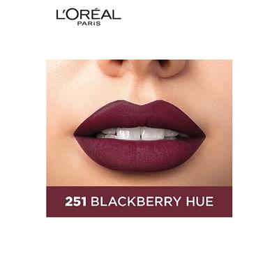L'Oreal Paris Color Riche Moist Matte Lipstick, 251 Blackberry Hue 3.7 Gm - Lipsticks