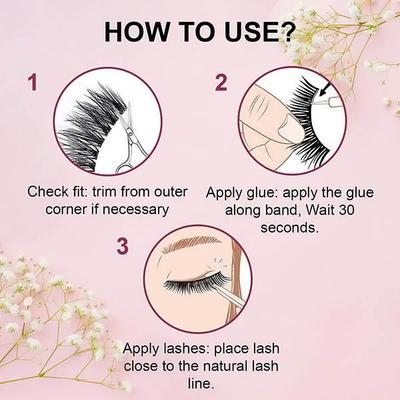 Bronson Professional False Eyelashes Set of 10 Pair 6D Long and Natural 160 Fake False Lashes 1's - Eyelashes