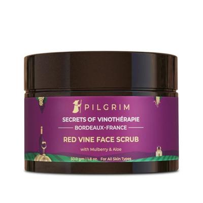 Pilgrim Red Vine Face Scrub 50 gm - Scrubs & Exfoliants
