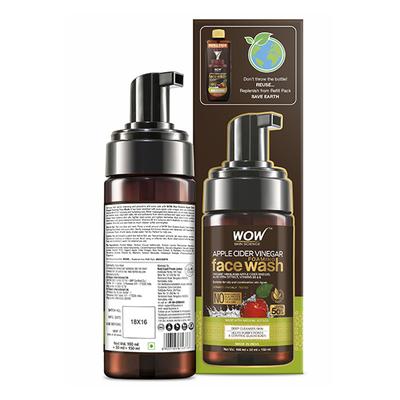 Wow Life Science Apple Cider Vinegar Foaming Face Wash 100 ml - Face Washes
