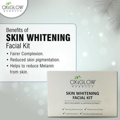 OxyGlow Herbals Skin Whitening Facial Kit With Aloevera Extract & Almond Oil 60 gm - Facial Kits