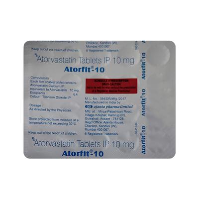 ATORFIT 10 Tablet 20's - High Cholesterol-Dys