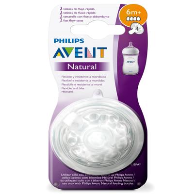 Philips Avent Natural 2.0 Fast Flow Nipple (SCF044/27) (6m+) - Feeding & Nursing