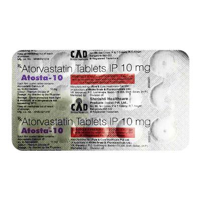 ATOSTA 10 Tablet 15's - High Cholesterol-Dys