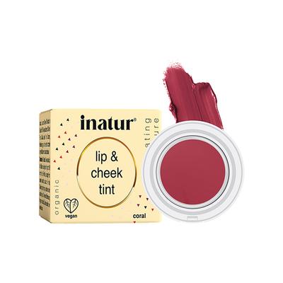 Inatur Lip and Cheek Tint - Coral 4 gm - Lip Stains & Tints