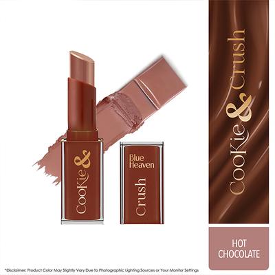 Blue Heaven Cookie & Crush Chocolate-Flavored Soft-Matte Lipstick, Hot Chocolate 3.4 gm - Lipsticks