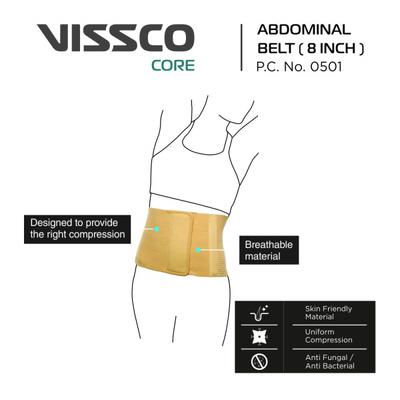 Vissco Abdominal Belts 8 Inches (M) (0501) - Back/Abdomen Supports