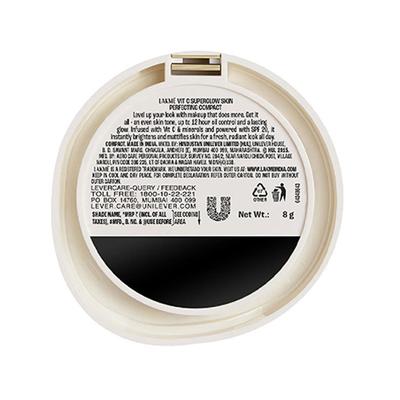 Lakme Makeup+Skincare Vitc Superglow Skin Perfecting Compact Sand16 8 gm - Compact Powder
