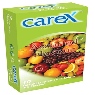 Carex Assorted Flavours 10's - Plain/Flavoured Condoms