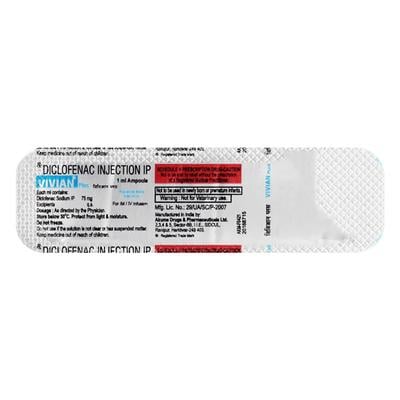 Vivian Plus 75mg Injection 1ml - Pain relief-Nsa