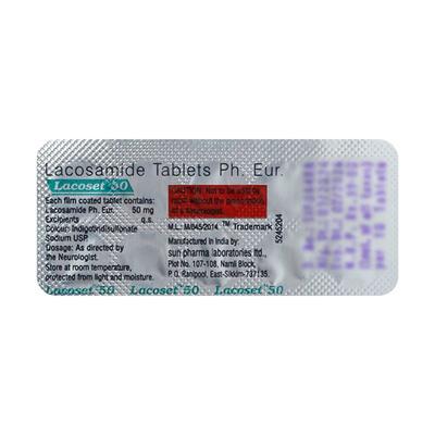 Lacoset 50mg Tablet 10'S - Epilepsy/Convulsion-Ant