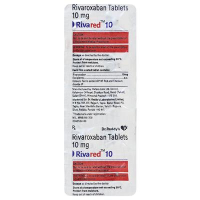 RIVARED 10 Tablet 10's - Blood Clot-Ant