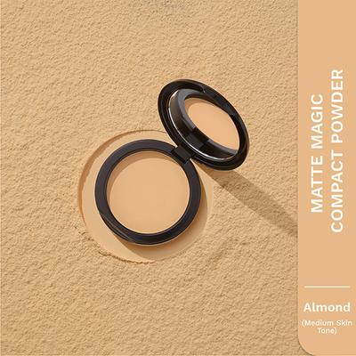 Pilgrim Almond-20 Matte Finish Compact Powder SPF 25 Absorbs Oil, Conceals & Gives Radiant Skin 7 gm - Compact Powder