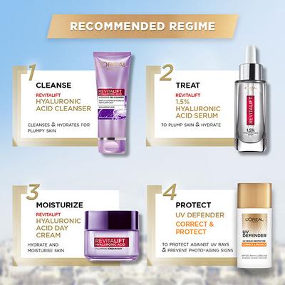 L'Oreal Paris UV Defender Serum Protector Sunscreen SPF 50 PA+++, Correct & Protect 50 ml - Face Sunscreen