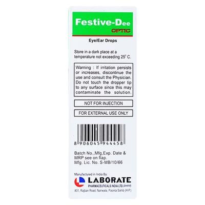 FESTIVE DEE OPTIC Eye/Ear Drops 10ml - Eye conditions-Oth