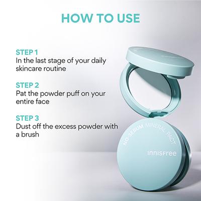 Innisfree No-Sebum Mineral Pact 8.5 gm - Compact Powder