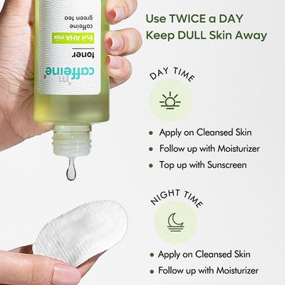 Mcaffeine Toner With Fruit Aha Mix & Green Tea 150 ml - Toners