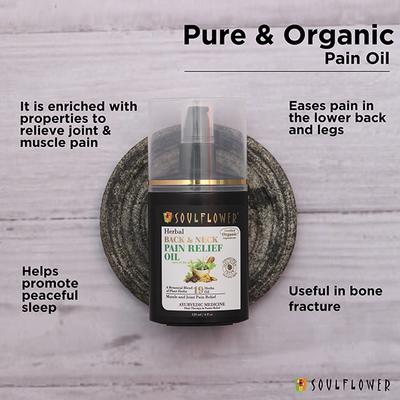 Soulflower Back & Neck Pain Relief Oil 120 ml - Massage Oils