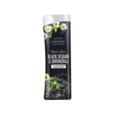 Avon Naturals Hair Care Black Shine Black Sesame & Bhringraj 2-In-1 Shampoo & Conditioner 180 ml - Dry Shampoos & Conditioners