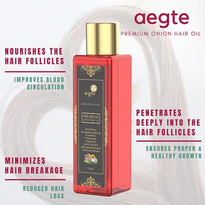 Aegte Premium Onion Hair Oil 100 ml - Hair Oils
