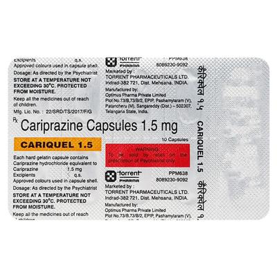 CARIQUEL 1.5 Capsule 10's - Schizophrenia-Aps