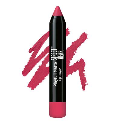 Street Wear Playfull Matte Lip Crayon - Omg Red 2.9 gm - Lip Crayons