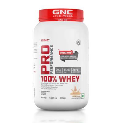 GNC Pro Performance 100% Whey Protein Powder - Mawa Kulfi 0.907 kg - Whey Proteins