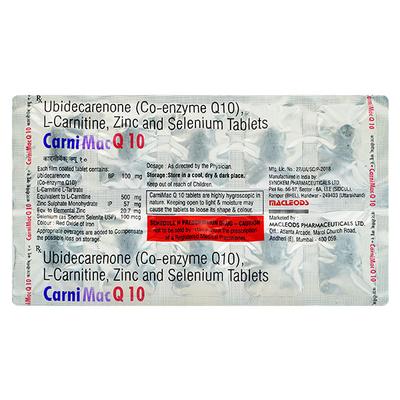 CARNIMAC Q 10 Tablet 10's - Supplements-Vam