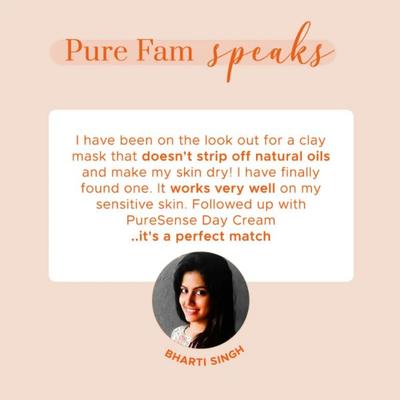 PureSense Natural Papaya Face Mask with Kaolin Clay & Kakadu Plum For Glowing Skin 65 gm - Face Mask