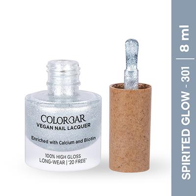 Colorbar Vegan Nail Lacquer Spirited Glow-301 - Nail Polish