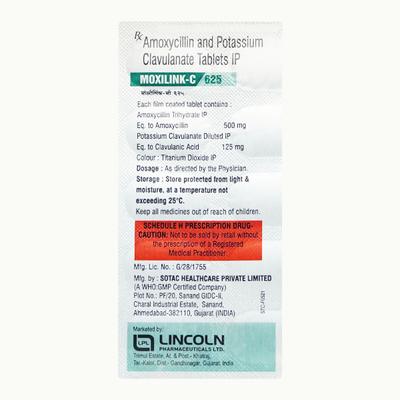 MOXILINK C 625 Tablet 10's - Bacterial Infections-Pen