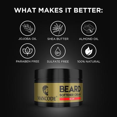 MANCODE Beard Softening Cream- Raw 50 gm - Beard Cream