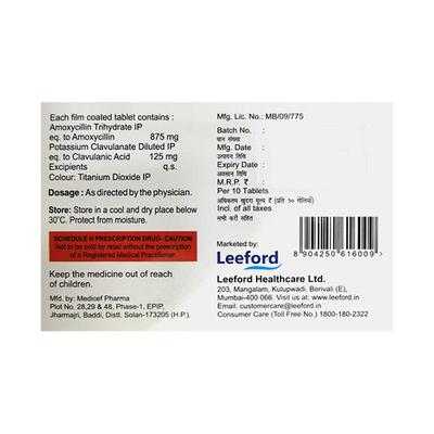 EVOXIL CV DUOS Tablet 10's - Bacterial Infections-Pen