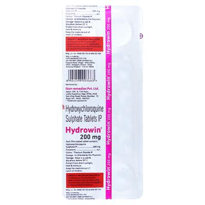 HYDROWIN 200mg Tablet 10's - Malarial