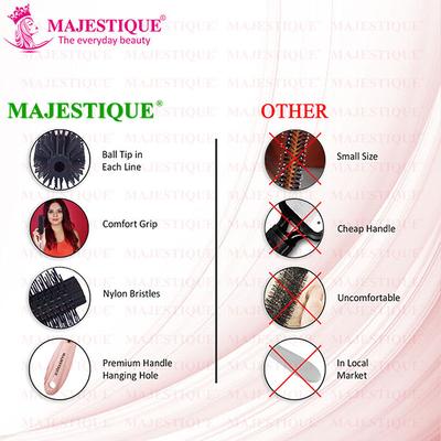 Majestique Prime Roller Hair Brush, Bio-Friendly for Blow Drying and Hair Styling 1's - Hair Brushes