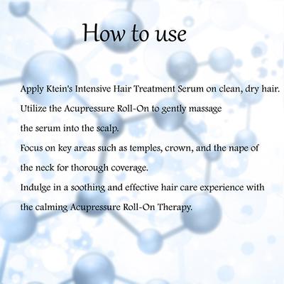 Ktein 100% Plant-Based Active Intensive Hair Treatment Serum with Acupressure Roll-On Therapy 30 ml - Hair Serums