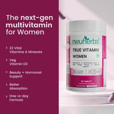 Neuherbs True Vitamin Women Tablets 60's - Multi-Vitamins