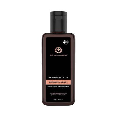 The Man Company Defence Theory Hair Growth Oil - Bhringraj & Basil Oil 90 ml - Hair Oils