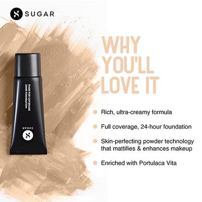 SUGAR Cosmetics Rage For Coverage 24Hr Foundation - 17 Raf 25 ml - Foundation