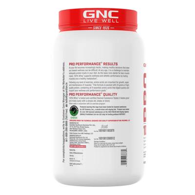 GNC Pro Performance 100% Whey Protein Powder - Cafe Mocha 0.907 kg - Whey Proteins