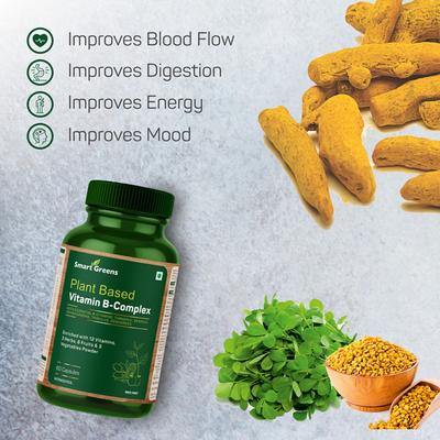Smart Greens Plant Based Vitamin-B Complex Capsule 60's - Hair & Skin