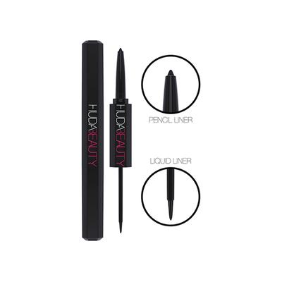 Huda Beauty Life Liner Double Ended Eyeliner Liquid & Pencil (0.5 & 1.5Ml) Very Vanta Extreme Black 2's - Eyeliners