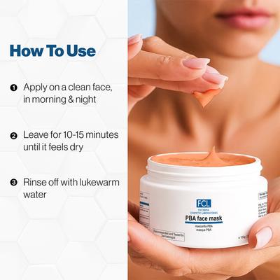 FCL PBA Brightening Face Mask Kojic Acid With Hyaluronic Acid for Glowing Skin 100 gm - Face Packs