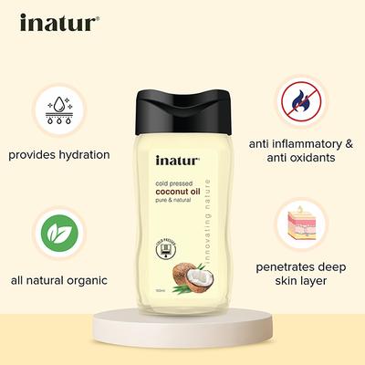 Inatur Pure & Cold Pressed Oil - Coconut 100 ml - Massage Oils