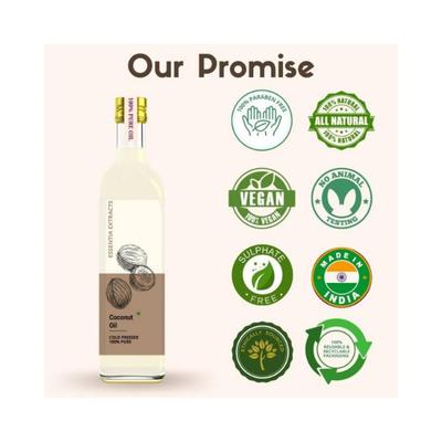 Essentia Extracts Cold-pressed Coconut Oil 1000 ml - Massage Oils