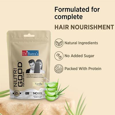 Dr Batra's NutriGood Pouch m Vanilla FlavouredFor Hair Care Nutraceutical for Men & Women 500 gm - Hair Serums