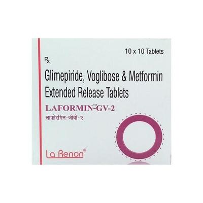 Laformin GV 2/500/0.2mg Tablet 10'S - Diabetes-Ant