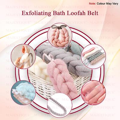 Majestique Mesh Bath Belt, Back Scrubber BA204, Gentle Massaging Body Loofah - Color May Vary 1's - Loofahs & Sponges