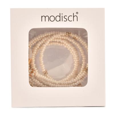 Modisch Off White Moti And Golden Diamond Shine Stone Sunglasses Chain (JC-16Sow) 1's - Wearables Sunglasses